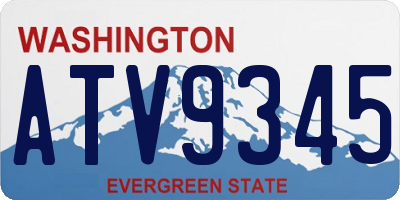 WA license plate ATV9345