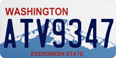 WA license plate ATV9347