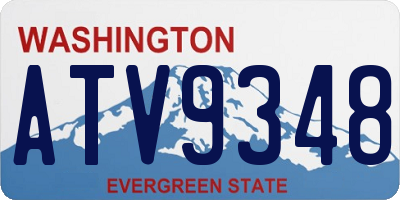 WA license plate ATV9348