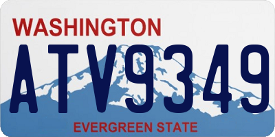 WA license plate ATV9349