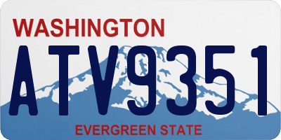 WA license plate ATV9351
