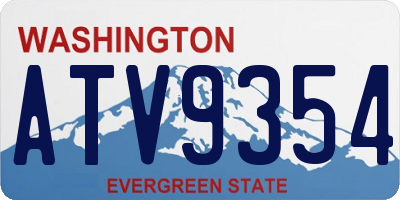 WA license plate ATV9354