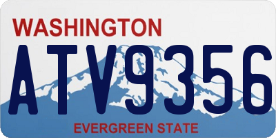 WA license plate ATV9356