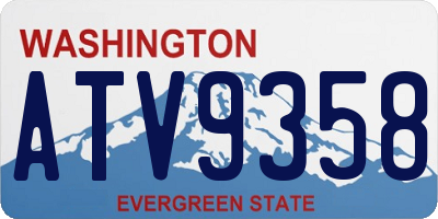 WA license plate ATV9358