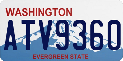 WA license plate ATV9360