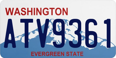 WA license plate ATV9361