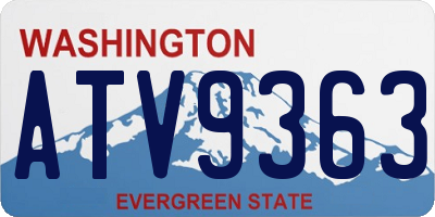 WA license plate ATV9363