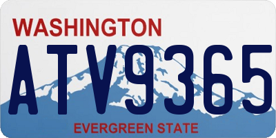 WA license plate ATV9365