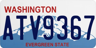 WA license plate ATV9367