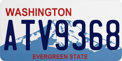 WA license plate ATV9368