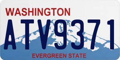 WA license plate ATV9371