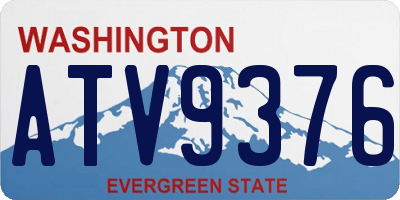 WA license plate ATV9376