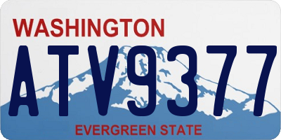 WA license plate ATV9377