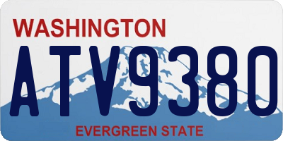 WA license plate ATV9380