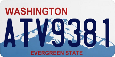 WA license plate ATV9381