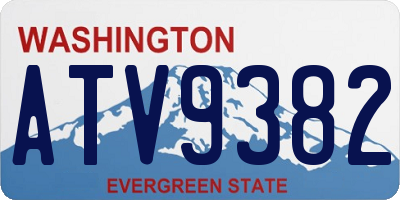 WA license plate ATV9382