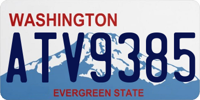 WA license plate ATV9385