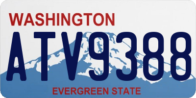 WA license plate ATV9388