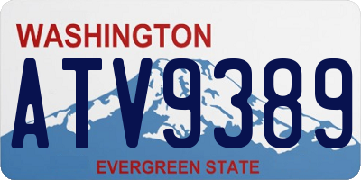 WA license plate ATV9389