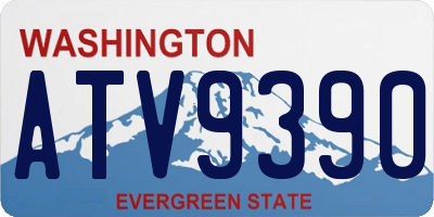 WA license plate ATV9390