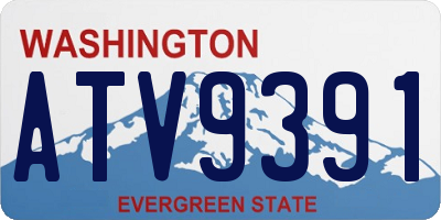 WA license plate ATV9391