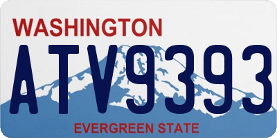 WA license plate ATV9393