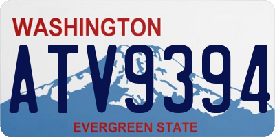 WA license plate ATV9394