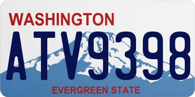 WA license plate ATV9398