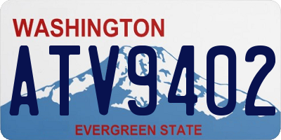 WA license plate ATV9402