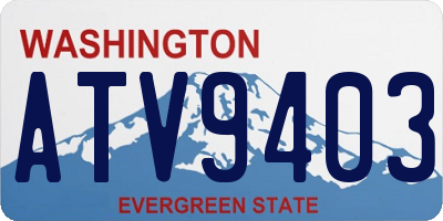 WA license plate ATV9403