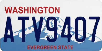 WA license plate ATV9407