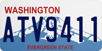 WA license plate ATV9411
