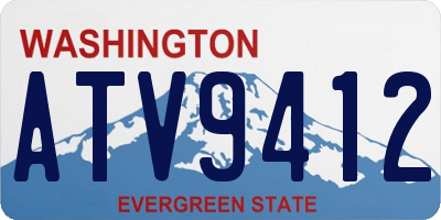 WA license plate ATV9412