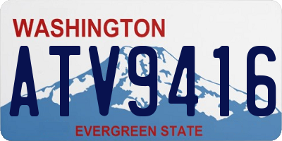 WA license plate ATV9416