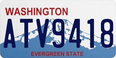 WA license plate ATV9418