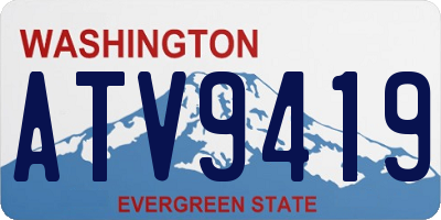 WA license plate ATV9419