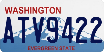 WA license plate ATV9422