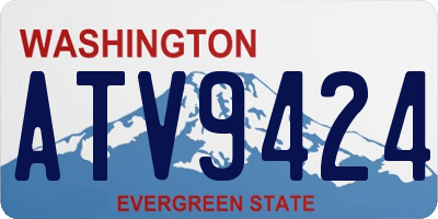WA license plate ATV9424
