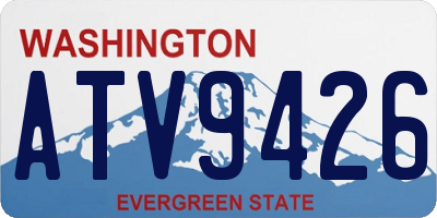 WA license plate ATV9426