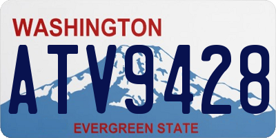 WA license plate ATV9428