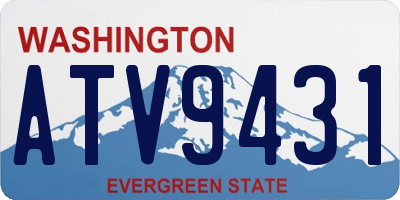 WA license plate ATV9431