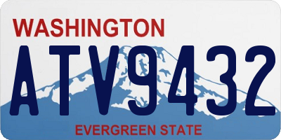 WA license plate ATV9432