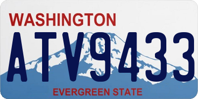 WA license plate ATV9433