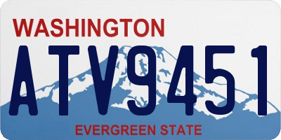 WA license plate ATV9451