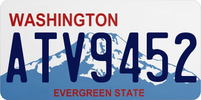 WA license plate ATV9452
