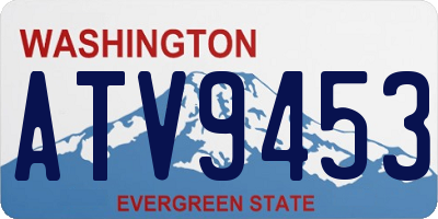 WA license plate ATV9453