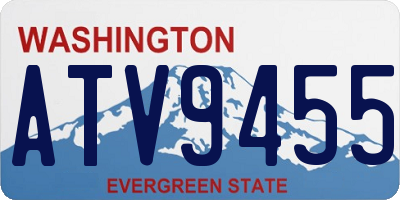 WA license plate ATV9455
