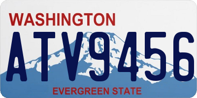 WA license plate ATV9456