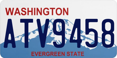 WA license plate ATV9458