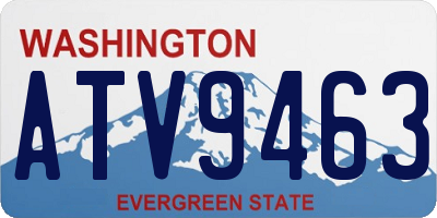WA license plate ATV9463